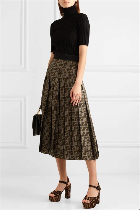 fendi mini skirt women's|fendi pleated midi skirt.